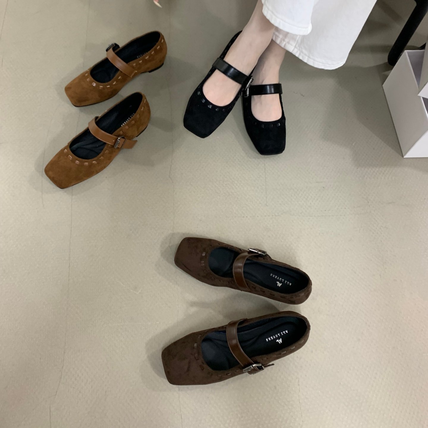 ALILOVERS韩式圆头浅口