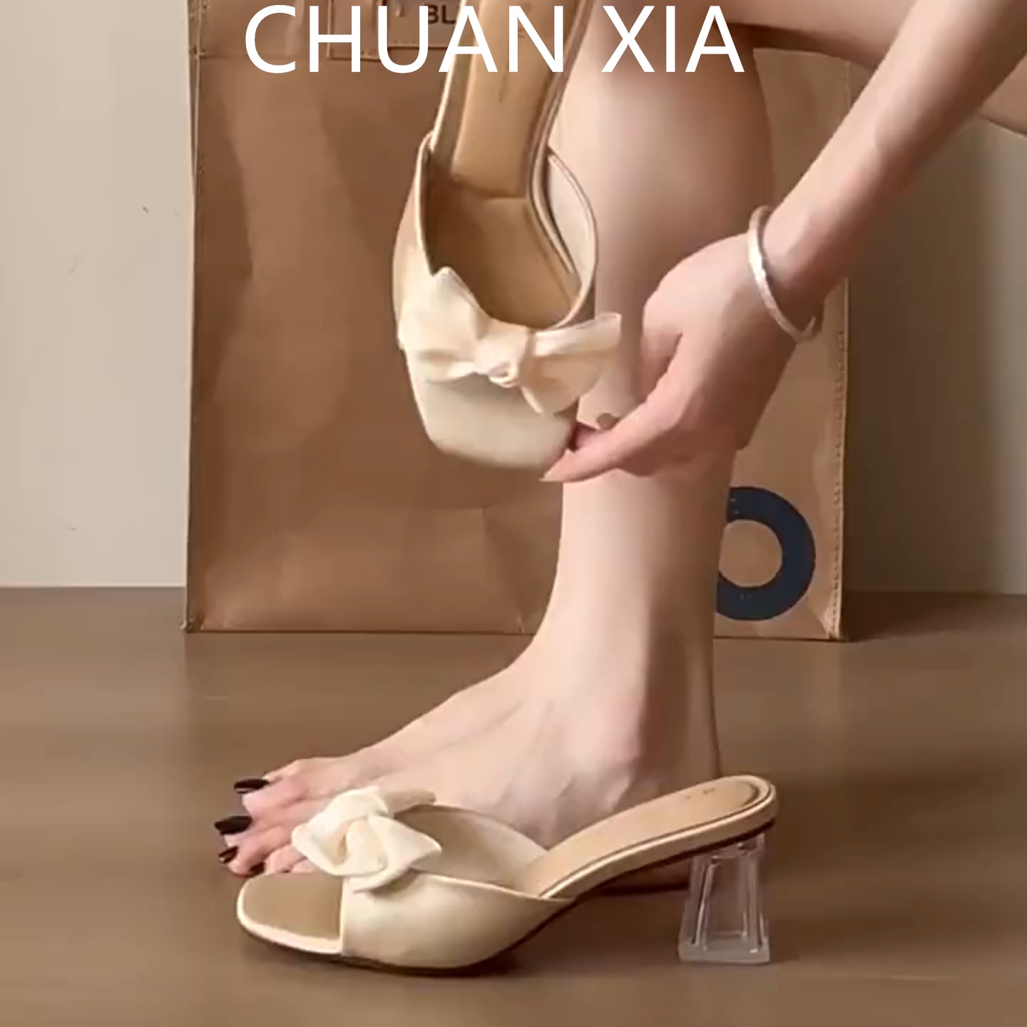 羊皮版!绝美蝴蝶结露趾
