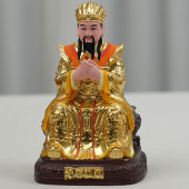 三官大帝神像 帝君天官地官水官大帝桧木木雕 三元