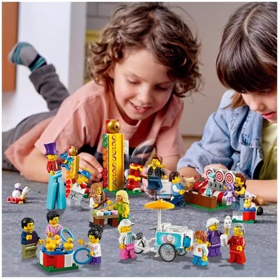 城市系列露天游乐场人仔积木