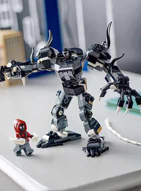 积木超级英雄76276毒液机甲大战迈尔斯莫拉莱斯男拼装蜘蛛侠玩具8