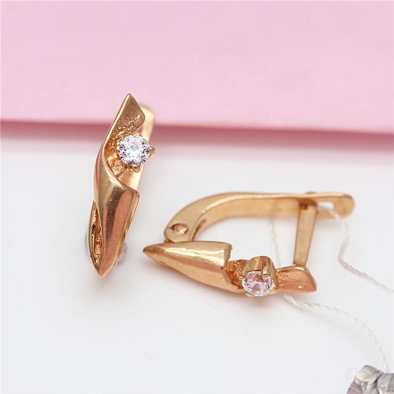 俄罗斯585紫金简约ins风韩版圆形耳环经典工艺精美时尚玫瑰金耳饰