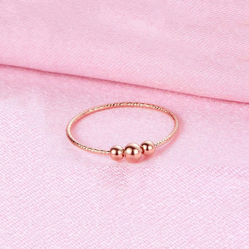 俄罗斯585紫金戒指女款轻奢简约精致小众礼物时尚设计感气质ins风