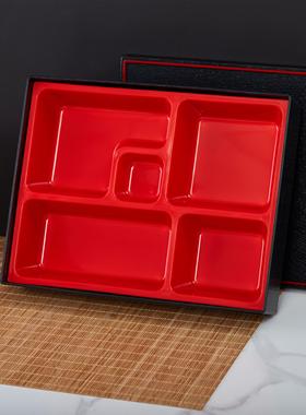 日式便当盒 商务套餐盒 食堂饭盒 快餐盒 料理盒 送餐盒 木纹带盖