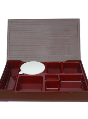 大号商务套餐盒 快餐盒 酒店套餐盒 寿司盒分餐盒 可放筷与勺