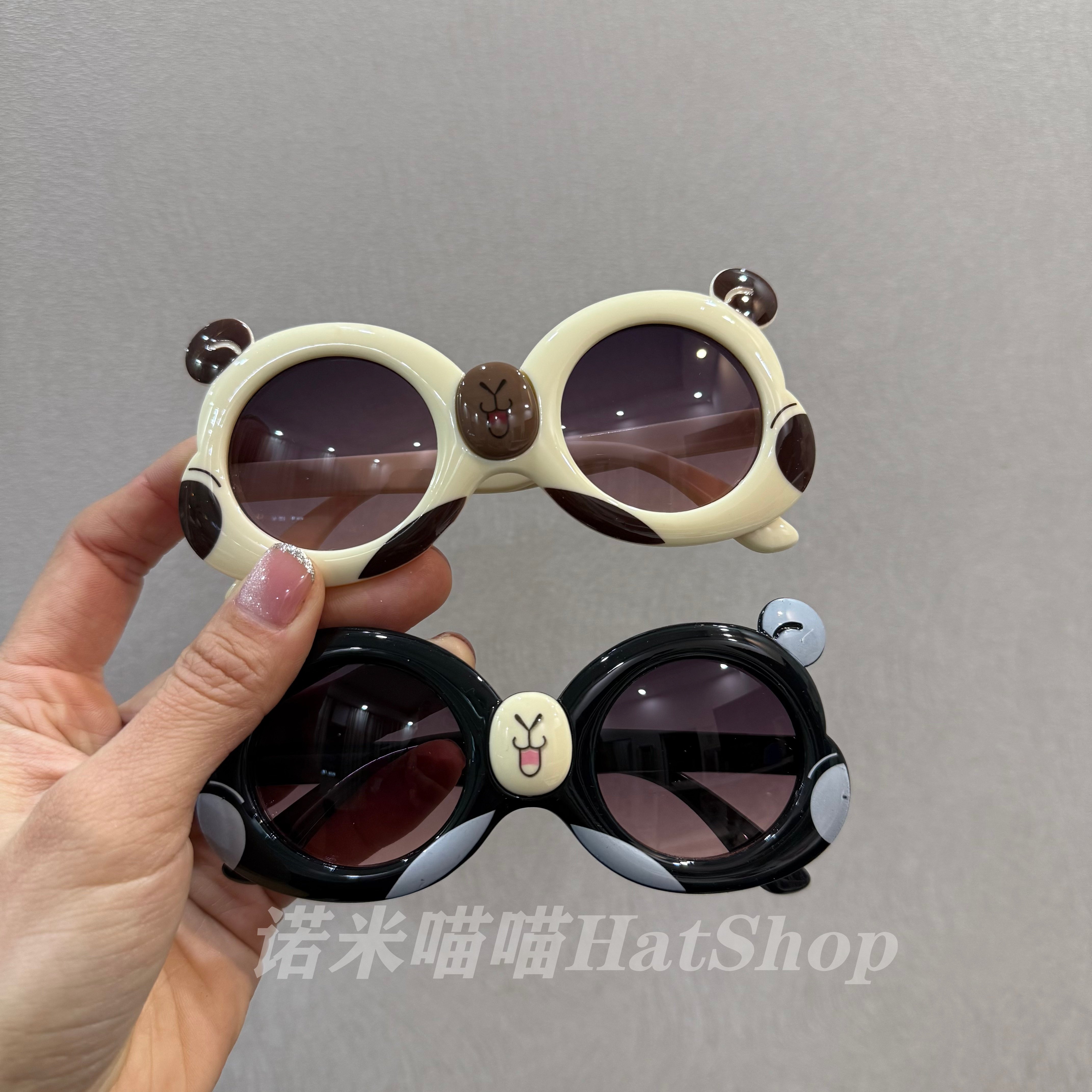儿童墨镜卡通熊猫造型儿童太阳镜可爱墨镜防紫外线宝宝遮阳眼镜