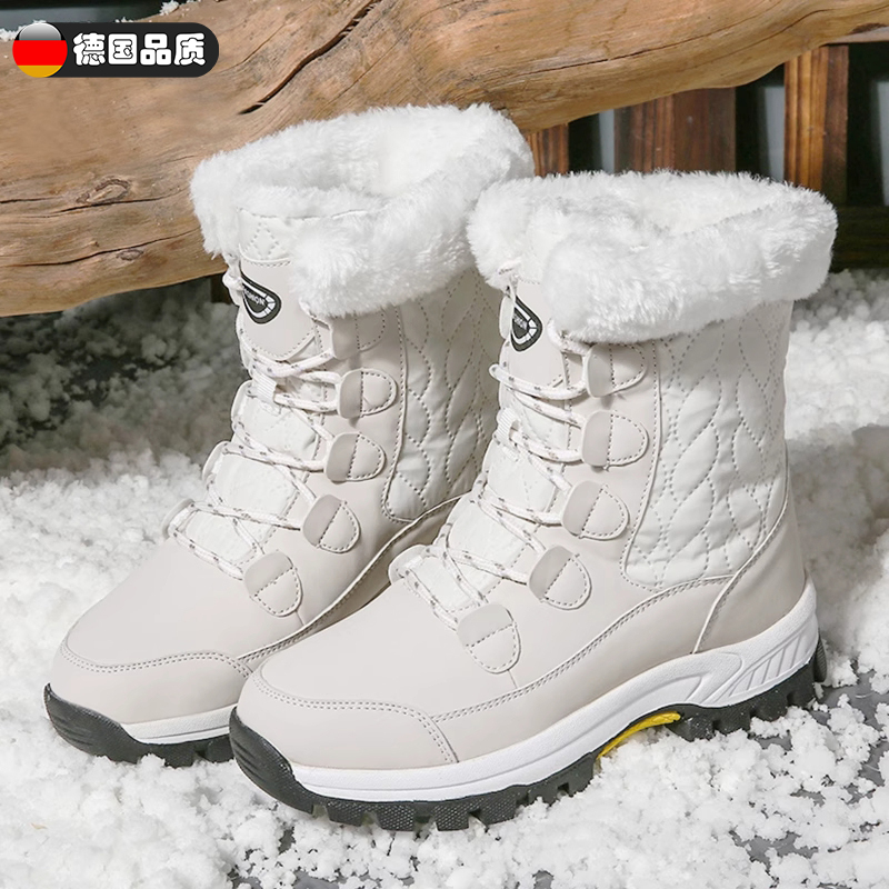 德国雪地靴女加绒加厚零下防寒