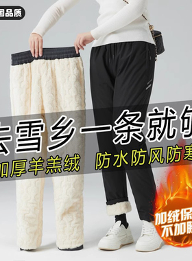 德国零下40度加绒冲锋裤男女防水防风滑雪棉裤哈尔滨雪乡防寒装备