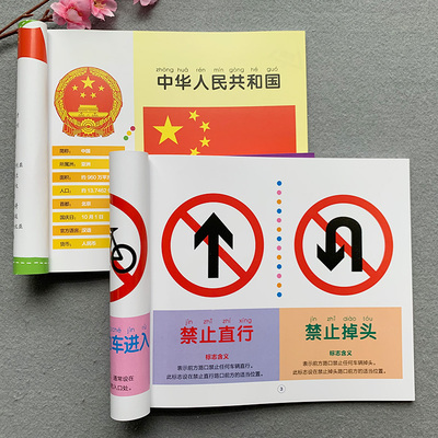 儿童宝宝早教认世界国旗卡片认标志书全套2本1-2-3岁婴幼儿认国旗标志图书大图大字绘本各国首都国徽卡片认知地理国徽标志大全书