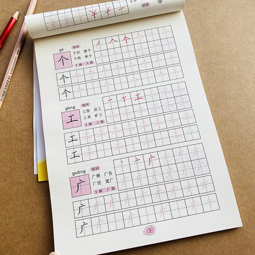 100页 300字 带组词 笔画