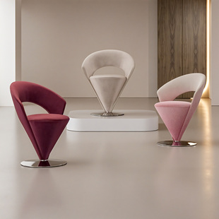 2025新款 网红化妆椅梳妆凳设计师极简梳妆台椅子卧室可旋转梳妆凳