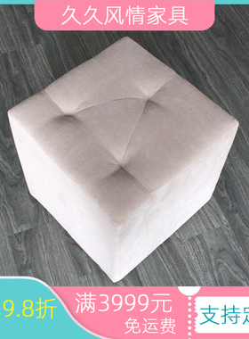 紫色方凳来图定制 北京现代简约沙发凳 换鞋凳 40公分高试鞋凳