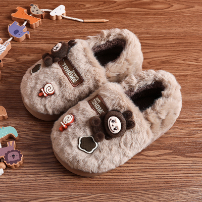 拉布儿童棉拖鞋冬季新款保暖防滑
