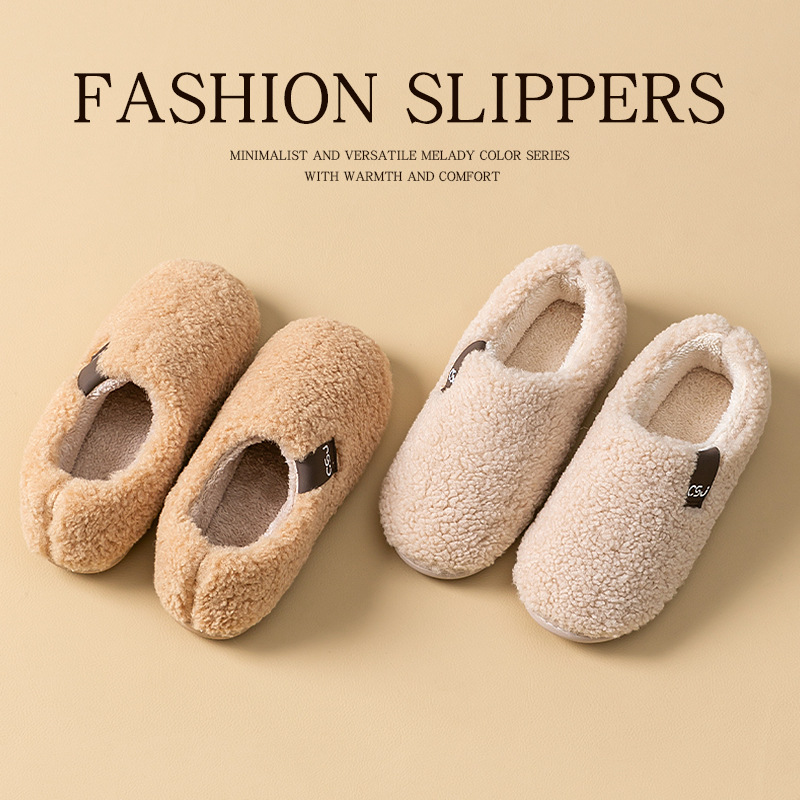 包跟棉拖鞋女款2025新款冬季室内家居厚底保暖毛绒加厚踩屎感棉鞋