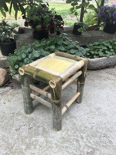 竹新款椅子无背椅家用单人椅成人编织小竹凳毛竹休闲复古老式凳子