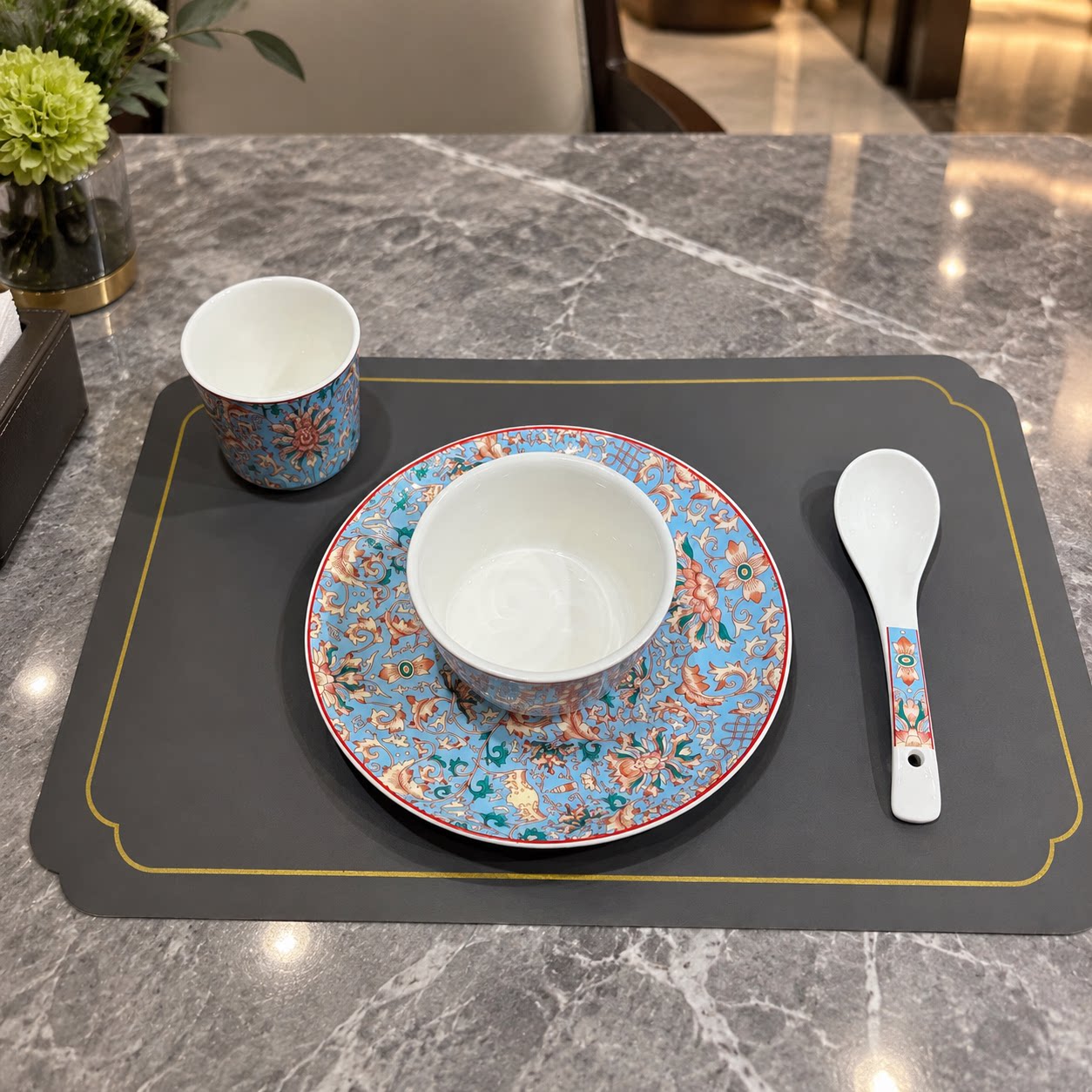 酒店会所餐厅摆台餐具套装新中式餐具瓷器套装