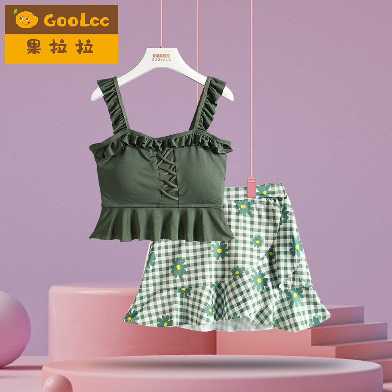 果拉拉新款吊带泳衣套装