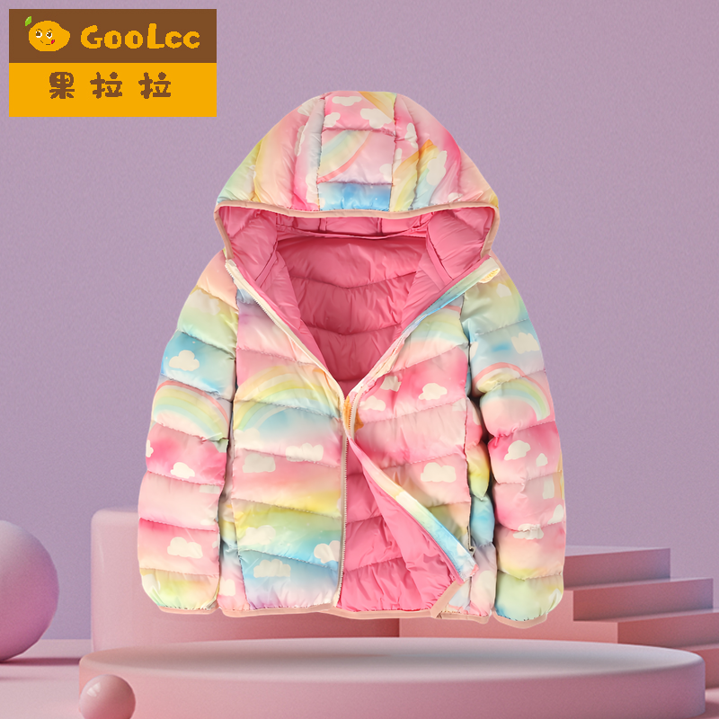 果拉拉原创女童轻薄羽绒服春秋冬