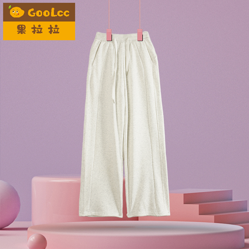 果拉拉女童秋冬运动卫裤阔腿裤