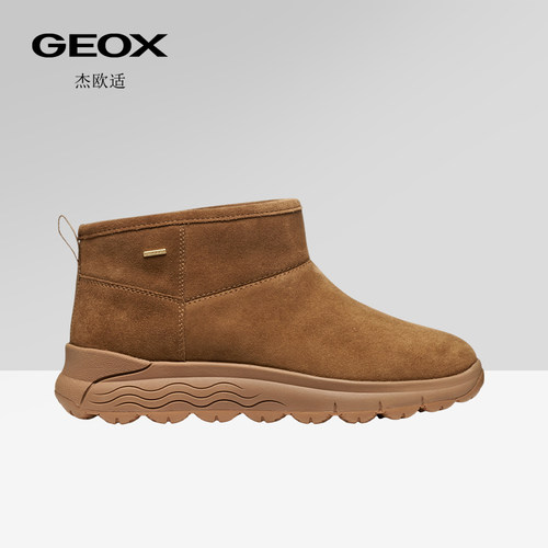 GEOX杰欧适女鞋秋冬套筒厚底短靴女圆头时尚百搭雪地靴