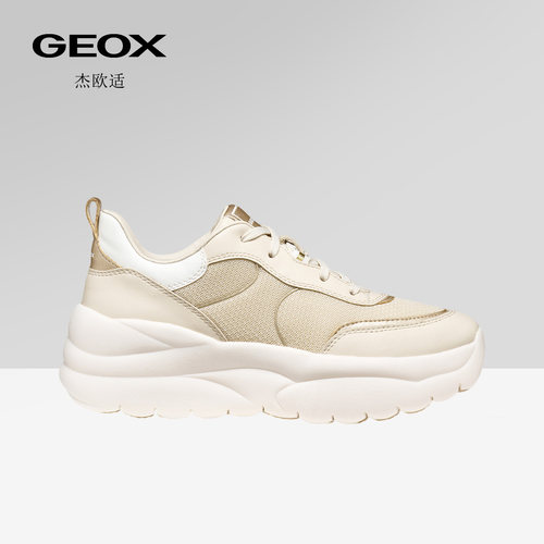 GEOX杰欧适26夏季新款女鞋舒适厚底增高圆头运动时尚休闲鞋