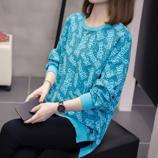 百搭卫衣女胖mm秋冬装 加大码 时尚 新款 遮肚子显瘦洋气减龄上衣 女装