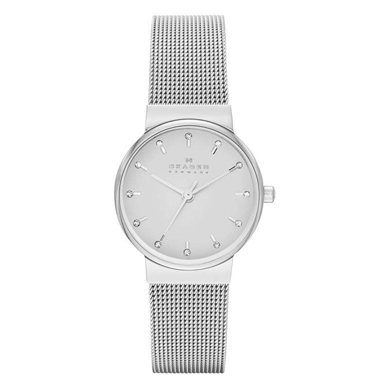 skagen镶钻个性风百搭女表