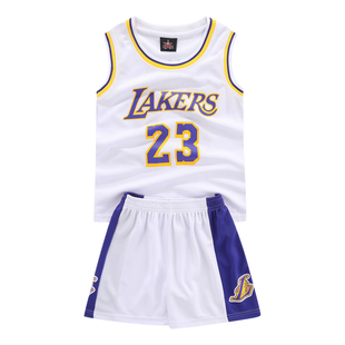 詹姆斯23号球衣儿童成人篮球服套装男女童速干训练服James jersey