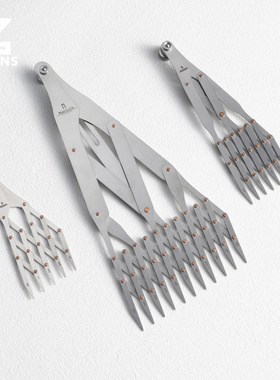 Nattools等距尺等分尺 箱包制作定位辅助绘图皮革工艺平分工具