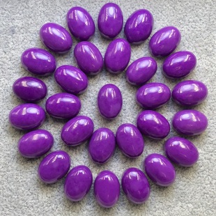 天然美国紫云母戒面裸石蛋面椭圆DIY绕线镶嵌戒指手链项链耳钉