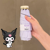 日本进口Wpc伞五折黑胶晴雨防晒伞超轻猫联名款 玉桂狗吉伊卡哇