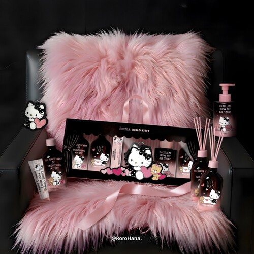 韩国hetras香熏套盒洗手液护手霜berry奶油莓果Hello Kitty联名款