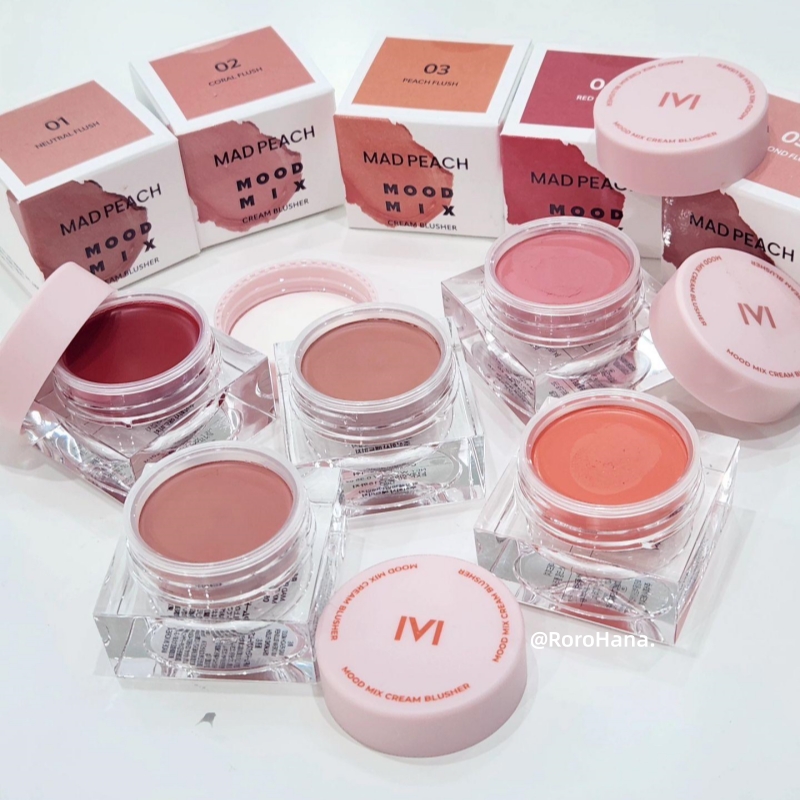 韩国Mad peach腮红膏新款小众哑光腮红少女膨胀氛围感自然提气色