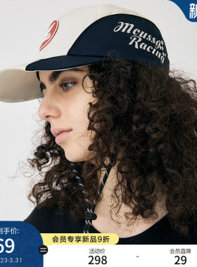 MOUSSY 2026春季新品刺绣字母撞色抽绳休闲棒球帽010ISP01-8051