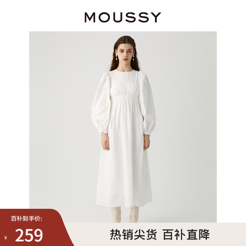 moussy法式优雅浪漫主义连衣裙