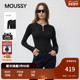 秋季 针织衫 新品 MOUSSY 温柔风镂空纽扣修身 长袖 028IAZ70