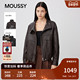 秋季 新品 潮酷时尚 MOUSSY 简约拉链皮衣外套女028IAC30 1069