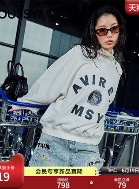 MOUSSY x AVIREX合作款 2026春季新品字母印花卫衣010IAF01-5631