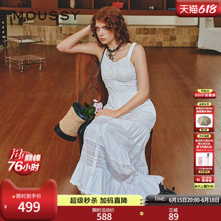 MOUSSY 春季新品波西米亚风度假吊带连衣裙女028ISZ33-1301