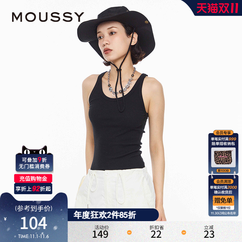 MOUSSY随性舒适cleanfit吊带