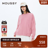 MOUSSY 1012 休闲圆领套头字母宽松卫衣女028IAZ90 秋季 新品