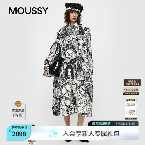 MOUSSY x Vaquera联名 2026春季新品画报风背带裙010JSF01-0091