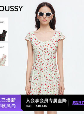 MOUSSY 2026夏季新品法式少女小飞袖收腰碎花连衣裙028JSA33-1032