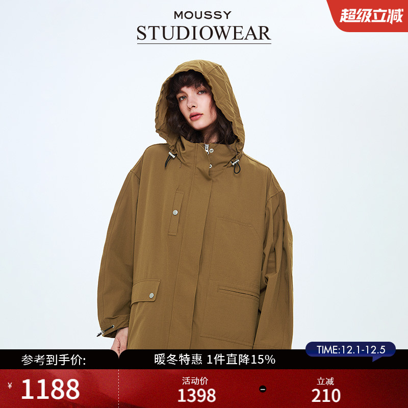 STUDIOWEAR x MOUSSY2025春季新品户外风夹克外套女028ISA30-1701