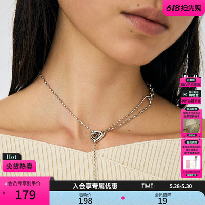 MOUSSY 2026春季新品清冷高级日系百搭多层银色项链010ISA56-6481