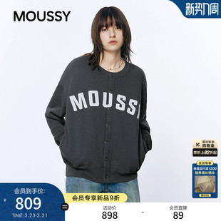 复古字母logo撞色卫衣外套028IAA90 MOUSSY 美式 新品 1039 2026春季