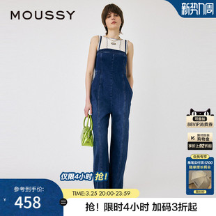 夏季 010HSS11 新品 复古风吊带连体牛仔裤 0230 简约经典 MOUSSY