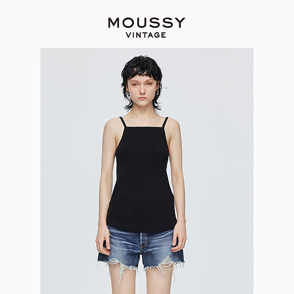 MOUSSY VINTAGE 秋季新品简约风针织小吊带背心540FSN70-0410