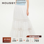 2051 新品 秋季 波西米亚风蕾丝蛋糕裙半身裙女028ISA31 MOUSSY