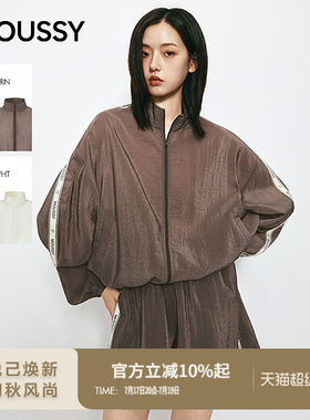 MOUSSY 2026夏季新品复古通勤风下摆抽绳翻领外套女032JSA30-1001